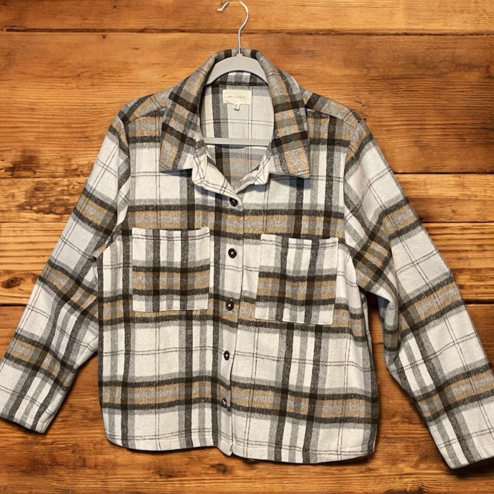 Melloday Checkered light weight jacket. XL